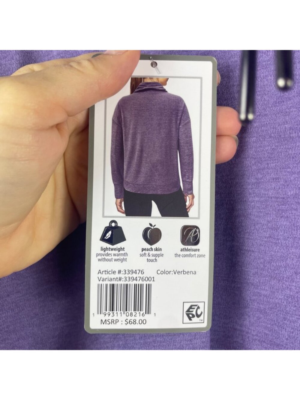 RBX Womens Striated Plush Interlock Cowl Neck Hoodie & Jogger Set Verbena Small - Picture 3 of 12